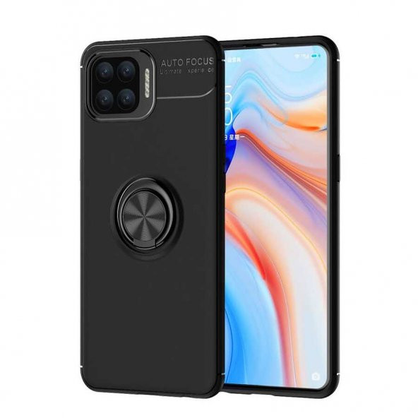 Oppo Reno A73 Kılıf Yüzüklü Kamera Korumalı Range Silikon Kılıf - 1