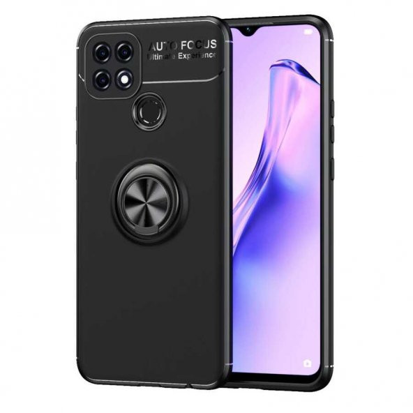 Oppo A15S Kılıf Yüzüklü Kamera Korumalı Range Silikon Kılıf