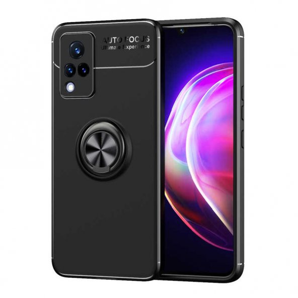 Vivo V21 Kılıf Yüzüklü Kamera Korumalı Range Silikon Kılıf ürün görseli