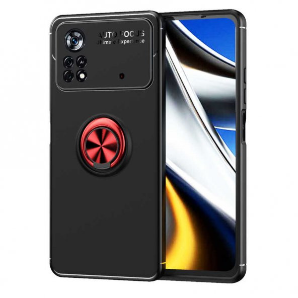 Xiaomi Poco X4 Pro 5G Kılıf Yüzüklü Kamera Korumalı Range Silikon Kılıf - 4