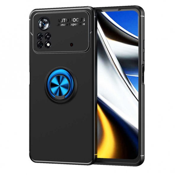 Xiaomi Poco X4 Pro 5G Kılıf Yüzüklü Kamera Korumalı Range Silikon Kılıf - 5