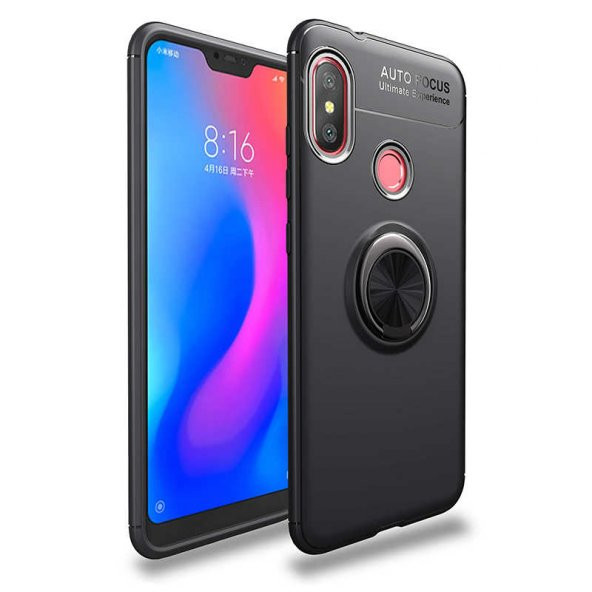 Xiaomi Redmi Note 6 Pro Kılıf Yüzüklü Kamera Korumalı Range Silikon Kılıf - 1