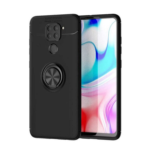 Xiaomi Redmi Note 9 Kılıf Yüzüklü Kamera Korumalı Range Silikon Kılıf - 1