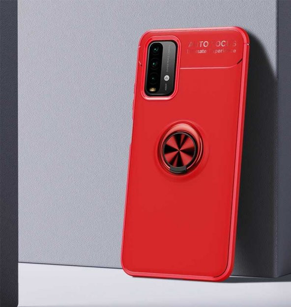 Xiaomi Redmi Note 9 4G Kılıf Yüzüklü Kamera Korumalı Range Silikon Kılıf - Resim 2