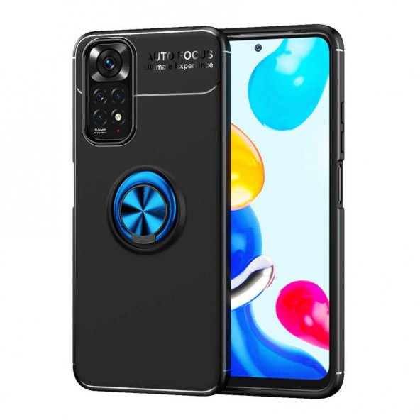 Xiaomi Redmi Note 11S Global Kılıf Yüzüklü Kamera Korumalı Range Silikon Kılıf - 5