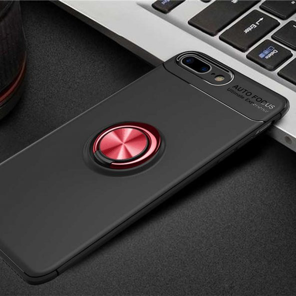 Apple iPhone 8 Plus Kılıf Yüzüklü Kamera Korumalı Range Silikon Kılıf - 4