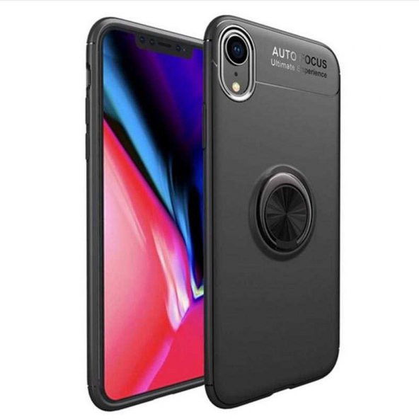 Apple iPhone XR 6.1 Kılıf Yüzüklü Kamera Korumalı Range Silikon Kılıf