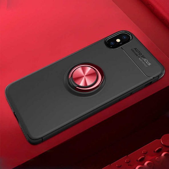 Apple iPhone X Kılıf Yüzüklü Kamera Korumalı Range Silikon Kılıf - 4