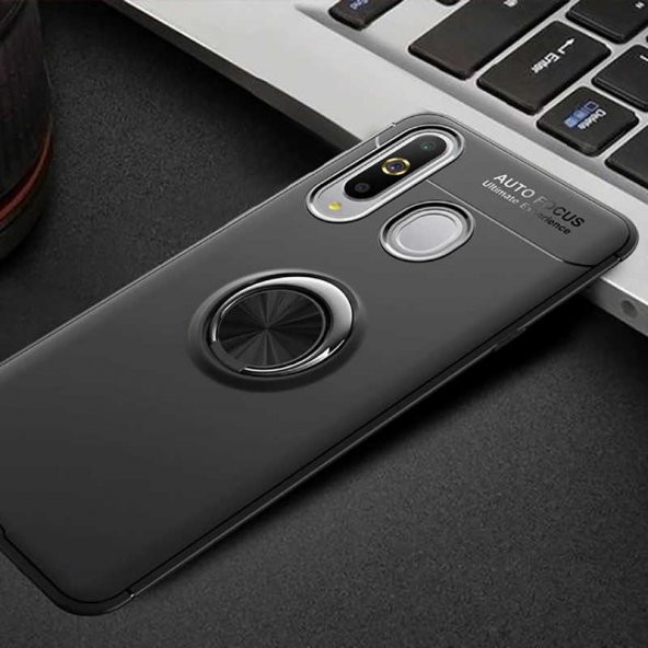 Samsung Galaxy A20S Kılıf Yüzüklü Kamera Korumalı Range Silikon Kılıf