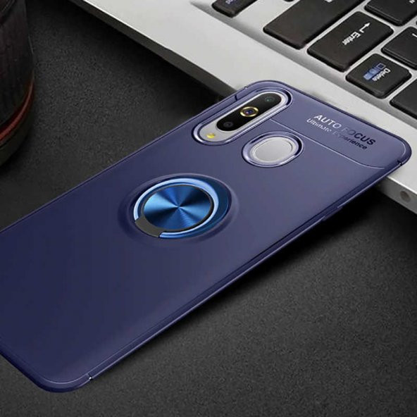 Samsung Galaxy A20S Kılıf Yüzüklü Kamera Korumalı Range Silikon Kılıf - 3