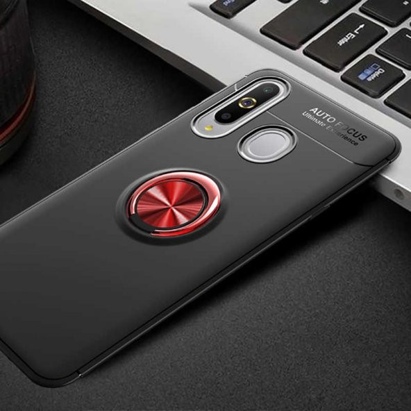 Samsung Galaxy A20S Kılıf Yüzüklü Kamera Korumalı Range Silikon Kılıf - 4