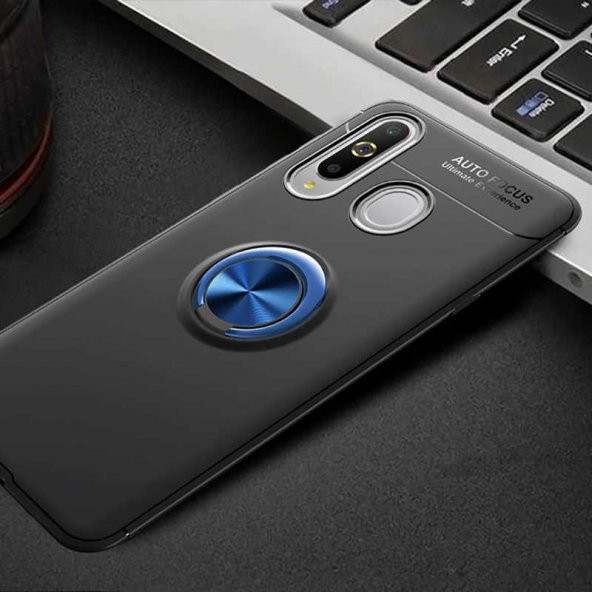 Samsung Galaxy A20S Kılıf Yüzüklü Kamera Korumalı Range Silikon Kılıf - 5
