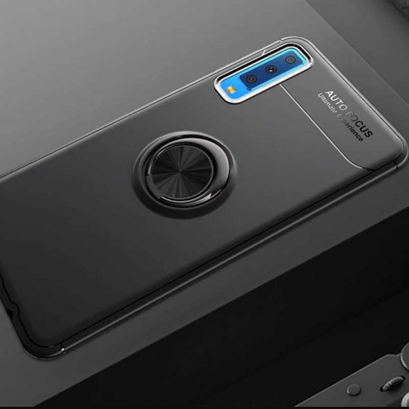 Samsung Galaxy A7 2018 Kılıf Yüzüklü Kamera Korumalı Range Silikon Kılıf