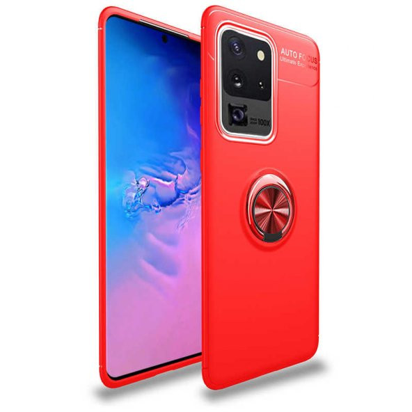 Samsung Galaxy S20 Ultra Kılıf Yüzüklü Kamera Korumalı Range Silikon Kılıf - 2