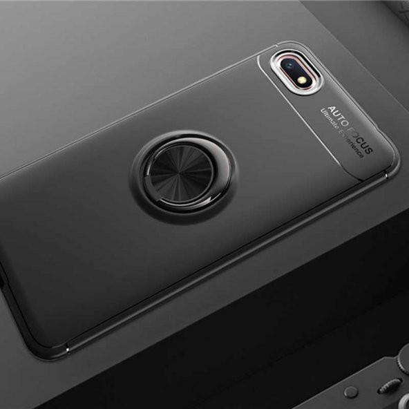 Huawei Y5 2018 Kılıf Yüzüklü Kamera Korumalı Range Silikon Kılıf