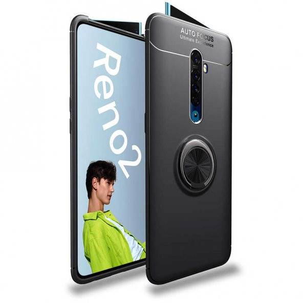 Oppo Reno 2Z Kılıf Yüzüklü Kamera Korumalı Range Silikon Kılıf
