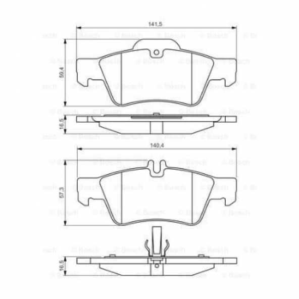 Mercedes Benz E Serisi 0986495248 Arka Fren Balatası Bosch ürün görseli