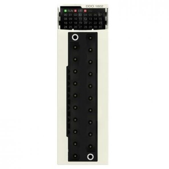 Schneider Electric BMXDDO1602, Dijital çıkış modülü M340 - 16 çıkış - solid state - 24 V DC pozitif