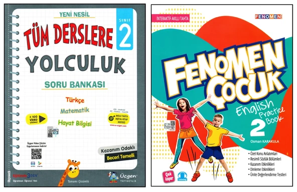 Üçgen+Fenomen 2. Sınıf Soru Bankası+English Practice Book 2 Kitap