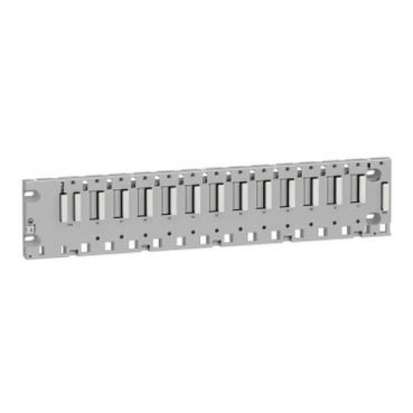 Schneider Electric BMXXBP1200, raf M340 -12 slot - panel, plaka veya DIN ray montajı