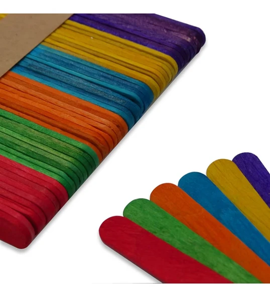 EĞLENCELİ ÇUBUKLAR RENKLİ 15x1,8CM 50Lİ UZUN