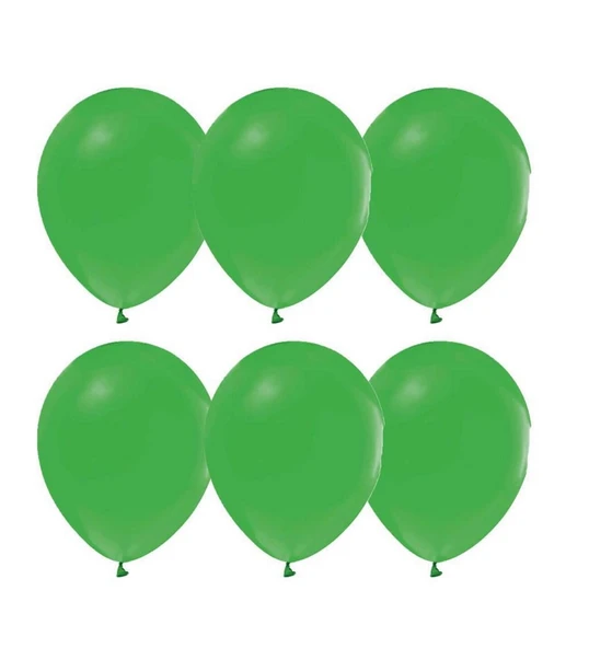 Balon Tek Renk 12" 10lu Yeşil - 1