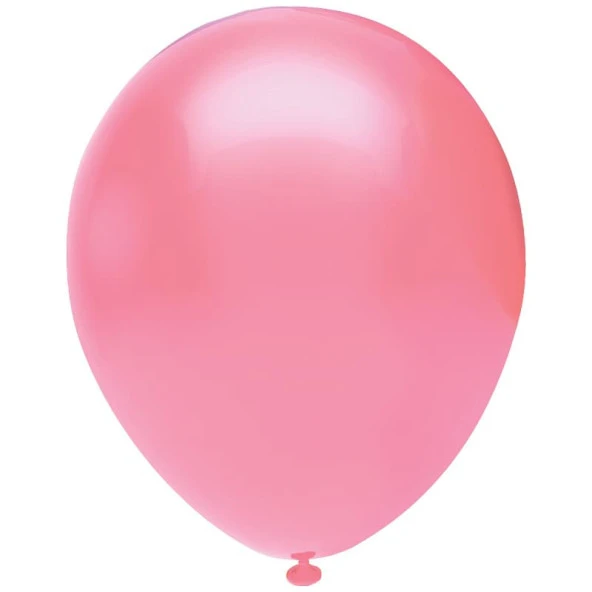 Balon Tek Renk 12" 10lu Pembe