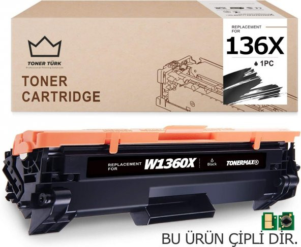 Hp 136X-W1360X Muadil Toner - Çipli/ M211 / M236 Yüksek Kapasite