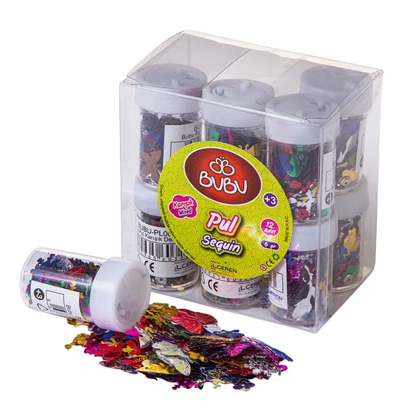 BU-BU Toz Pul Karışık 6gr 12li pk ürün görseli