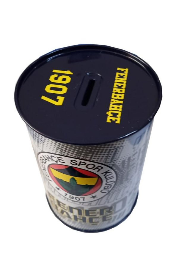 Fenerbahçe Metal Kumbara Orta Boy Orjinal Lisanslı 1 Adet FB Kumbara Taraftar Kumbara Sarı Kanarya 11x15.5 cm - 3
