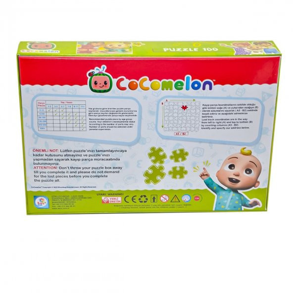 CO7778 Cocomelon 100 Parça - Utku Oyuncak - 4
