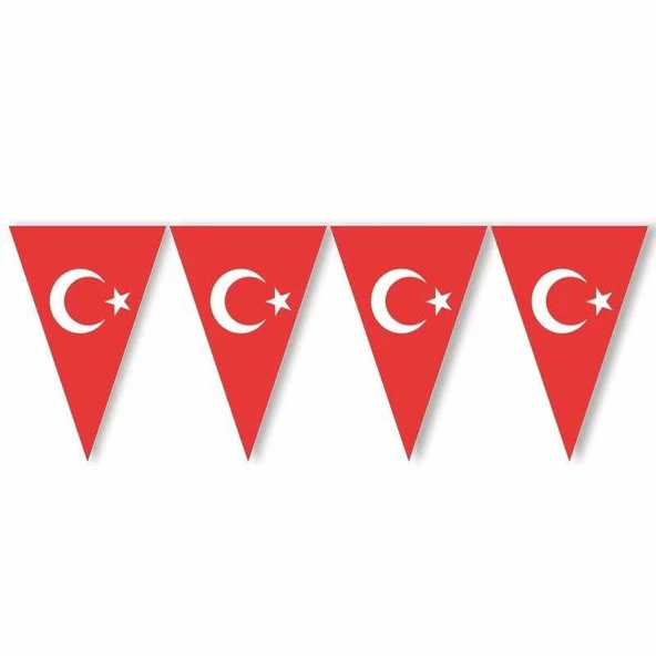 Türk Bayrağı Üçgen Flama