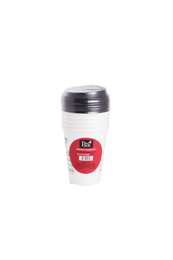 6adet 12oz Kağıt Bardak Kapak - 2