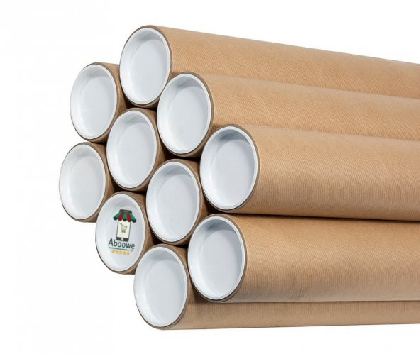 Postüp Kapaklı Silindir Kutu Rulo Gönderi Tüpü 5 cm x 90 cm 5 Adet - 2