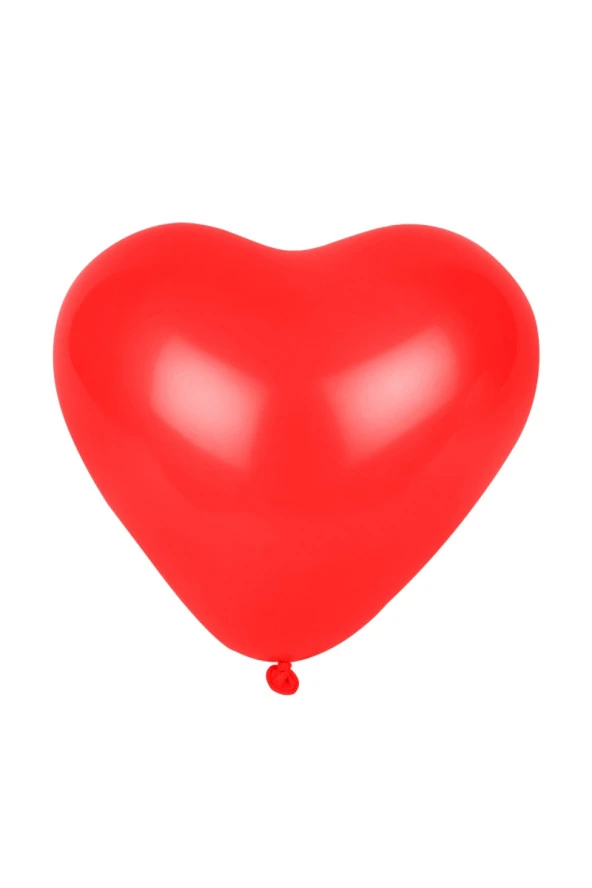 Balon 12" Kalp Baskısız Kırmızı 10lu