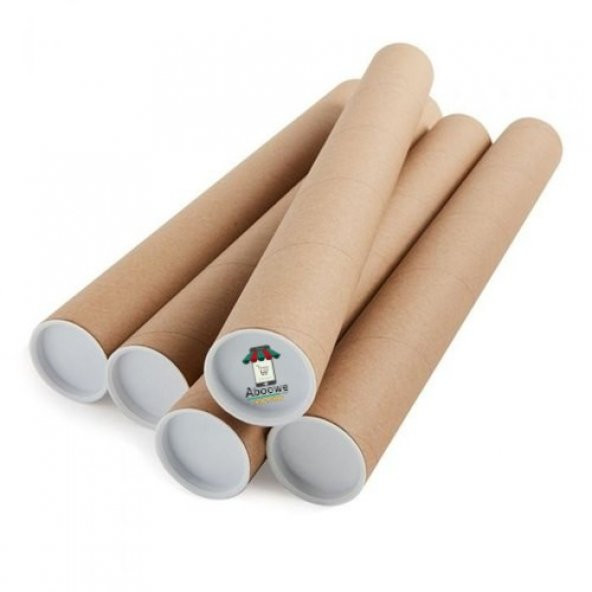 Postüp Silindir Kutu 5 cm X 50 cm Poster Afiş Harita Gönderi Tüpü - 4