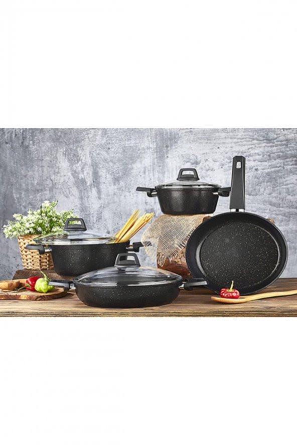 Siyah Kalsedon Granit Set 7 Parça Kal-6794