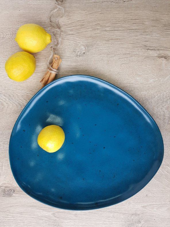 Trior Organik Mat Mavi 32 cm Kahvaltı Takımı - 3