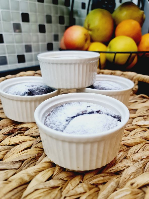 Porselen Lüx Sufle ve Kek Fırın Kabı Kasesi 4 lü