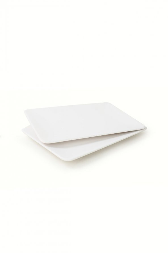 Mat Beyaz Kayık Tabak 33x21 Cm 2 Adet - 3