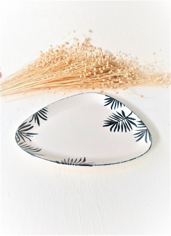 Tropikal Desen Kayık Tabak 30x25 cm - 4