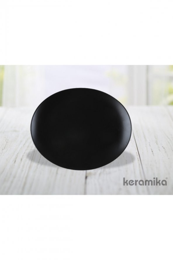 32 Cm Mat Siyah Biftek Oval Servis - 2
