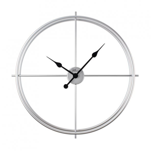 Gümüş Yaldız Ultima Regal Ferforje 60 Cm Iskelet Duvar Saati 2646 S - 1