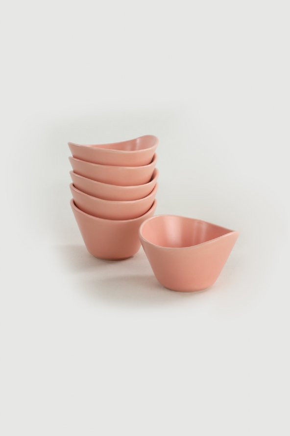 Mat Açık Pembe Tigela Çerezlik / Sosluk 11 Cm 6 Adet - 3