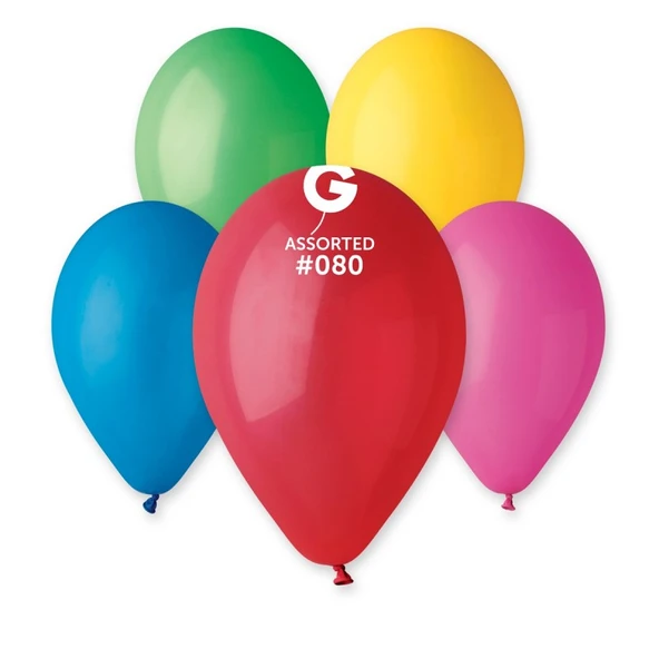 Balon Karışık Renk 10" 100lü Gemar