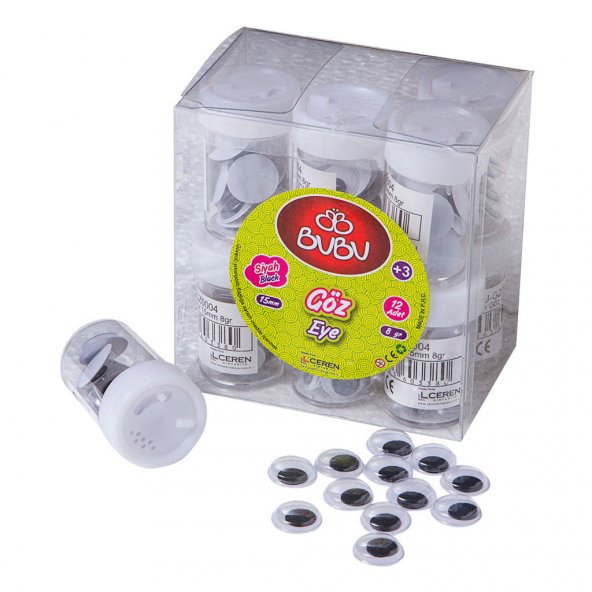 BU-BU SİYAH GÖZ 15MM.8GR.