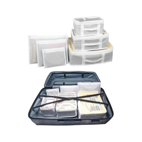Onikiden 6 lı Bebek Doğum Çanta Seti, Çok Amaçlı Düzenleyici Bavul İçi Seyahat Çantası 6 lı Set - 2