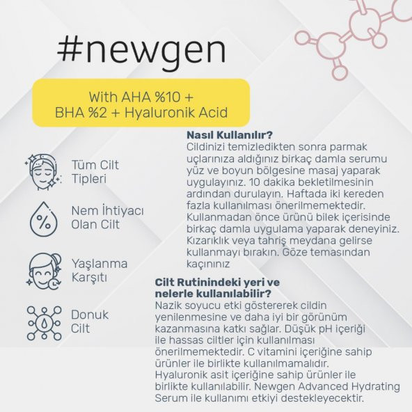 Newgen Peelıng Solutıon Serum 30ML- Newgen Youth Booster Serum 30 ML - 2