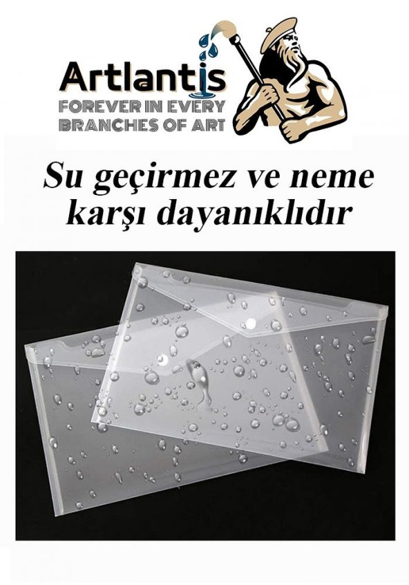 A5 Çıtçıtlı Dosya Şeffaf 1 Adet A-5 Çıtçıtlı Zarf Dosya Transparan 17x22.5 cm Küçük Boy Çıtçıtlı Dosya - 3