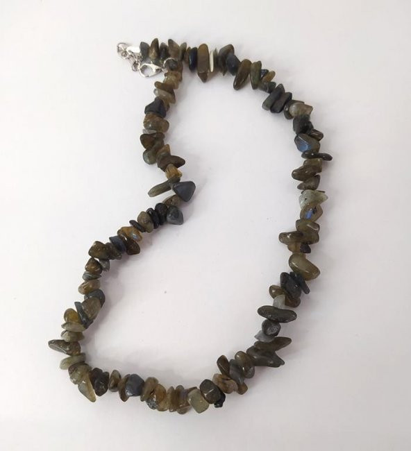 Kolye Kırık Doğal Taş Kolye Gerdanlık Çakra Enerji Takı Aksesuar - Resim 2